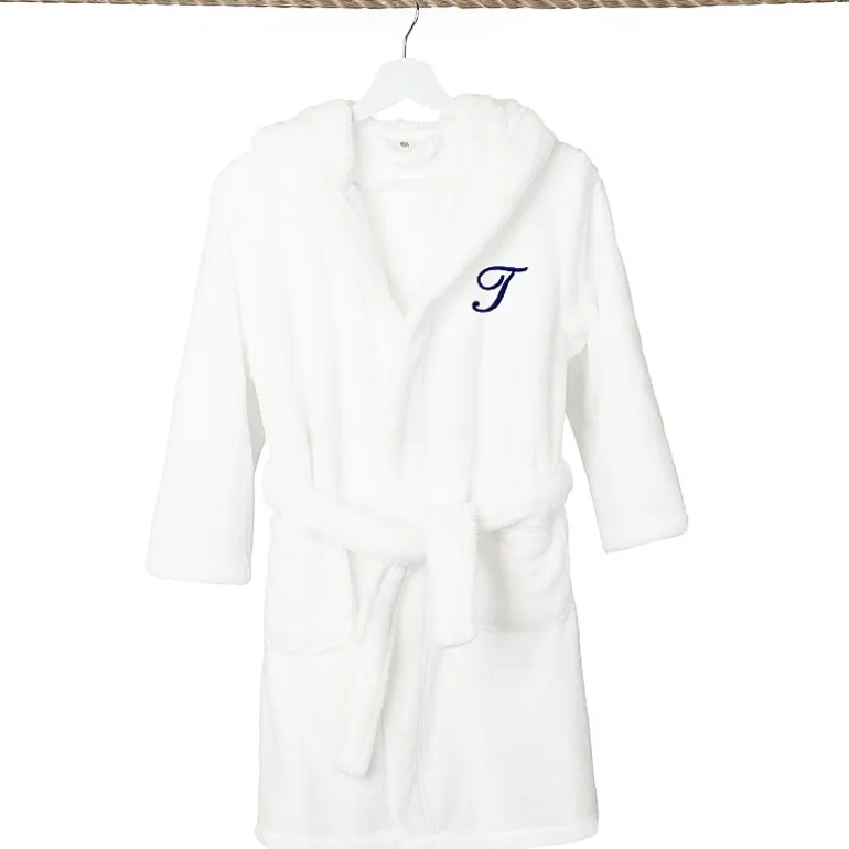 Linum Home Textiles Personalized Kids Bathrobe Unisex Long Sleeve Long Length Robe