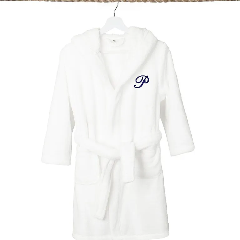 Linum Home Textiles Personalized Kids Bathrobe Unisex Long Sleeve Long Length Robe