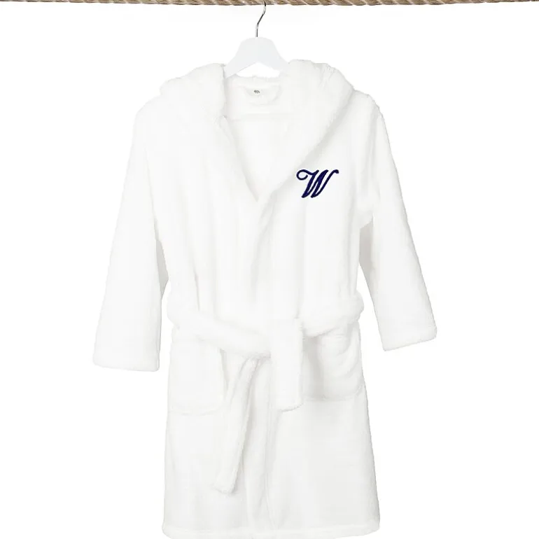 Linum Home Textiles Personalized Kids Bathrobe Unisex Long Sleeve Long Length Robe