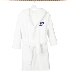 Linum Home Textiles Personalized Kids Bathrobe Unisex Long Sleeve Long Length Robe