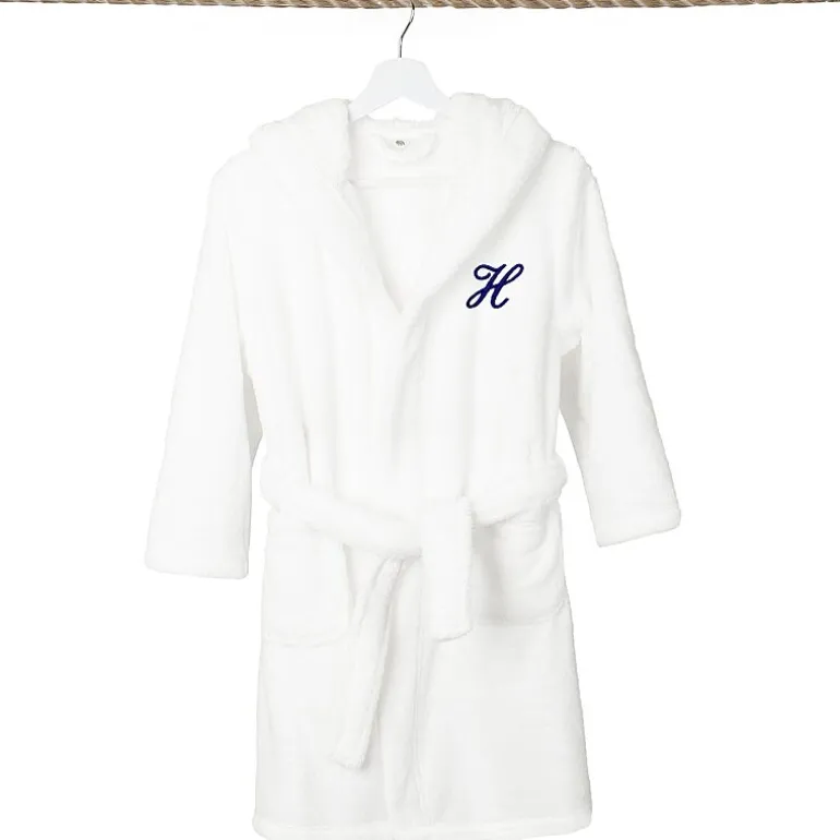 Linum Home Textiles Personalized Kids Bathrobe Unisex Long Sleeve Long Length Robe