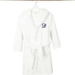 Linum Home Textiles Personalized Kids Bathrobe Unisex Long Sleeve Long Length Robe