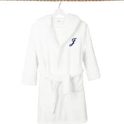 Linum Home Textiles Personalized Kids Bathrobe Unisex Long Sleeve Long Length Robe