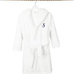 Linum Home Textiles Personalized Kids Bathrobe Unisex Long Sleeve Long Length Robe