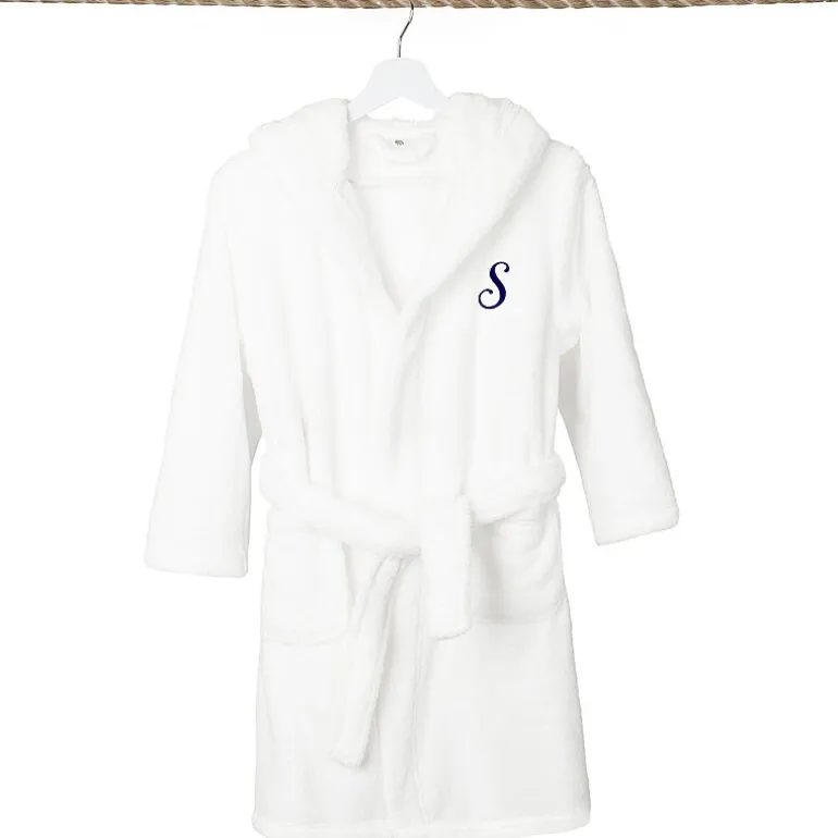 Linum Home Textiles Personalized Kids Bathrobe Unisex Long Sleeve Long Length Robe