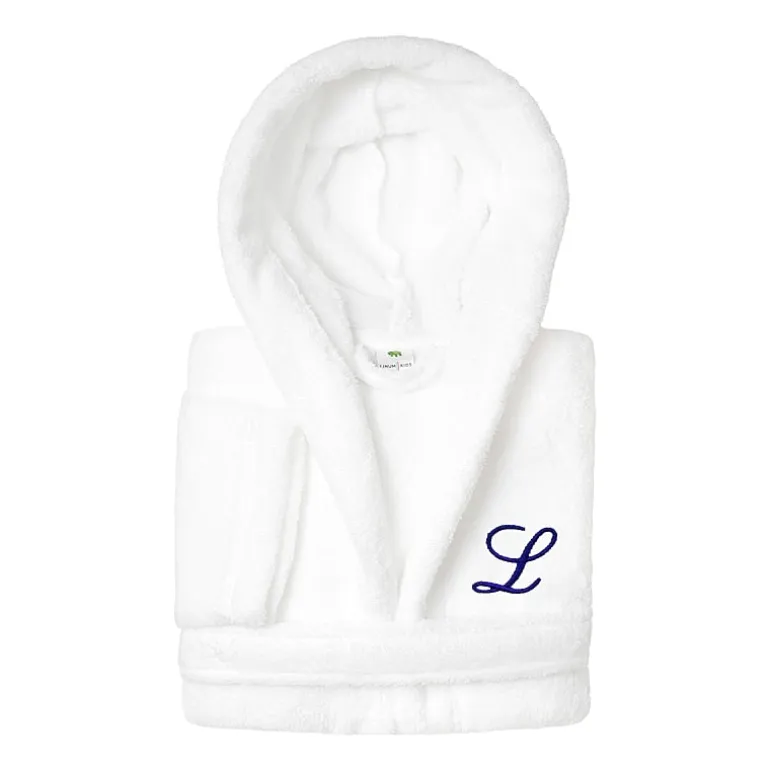 Linum Home Textiles Personalized Kids Bathrobe Unisex Long Sleeve Long Length Robe