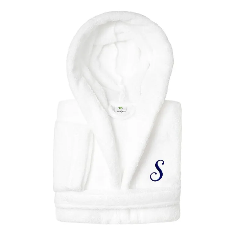 Linum Home Textiles Personalized Kids Bathrobe Unisex Long Sleeve Long Length Robe