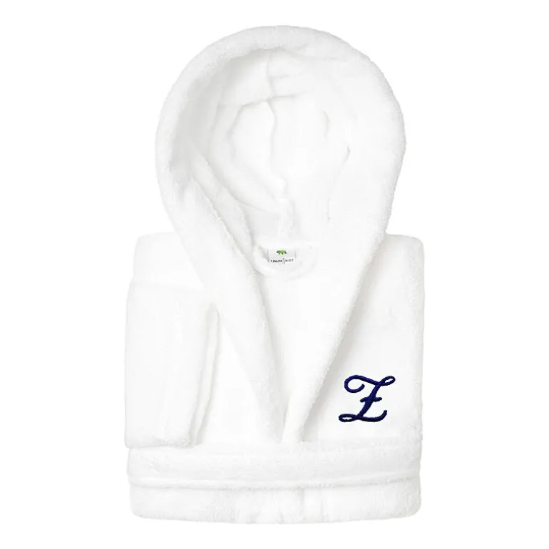 Linum Home Textiles Personalized Kids Bathrobe Unisex Long Sleeve Long Length Robe