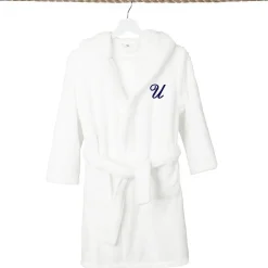 Linum Home Textiles Personalized Kids Bathrobe Unisex Long Sleeve Long Length Robe