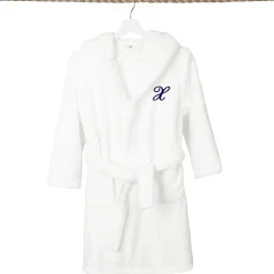 Linum Home Textiles Personalized Kids Bathrobe Unisex Long Sleeve Long Length Robe