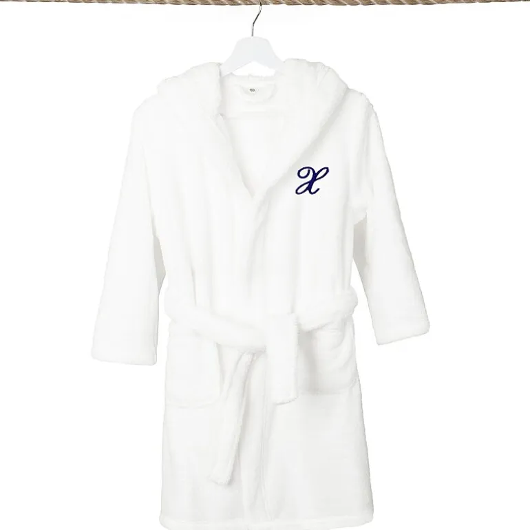 Linum Home Textiles Personalized Kids Bathrobe Unisex Long Sleeve Long Length Robe