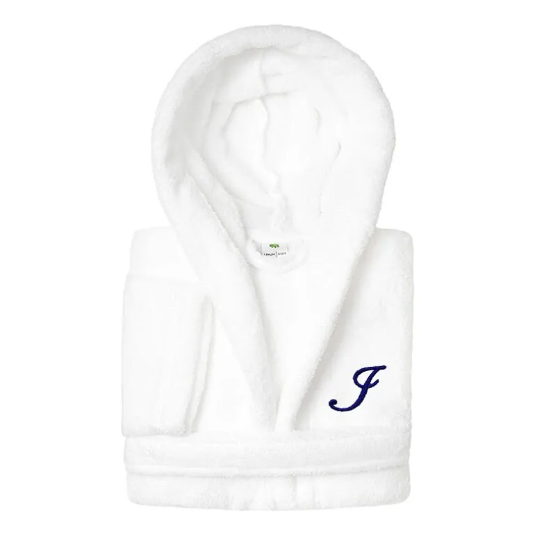 Linum Home Textiles Personalized Kids Bathrobe Unisex Long Sleeve Long Length Robe