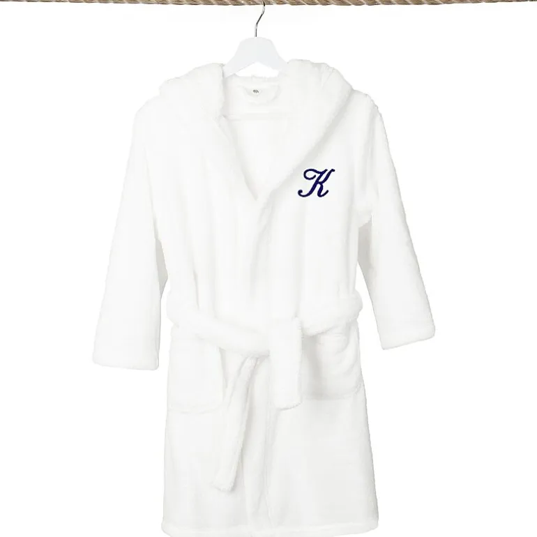 Linum Home Textiles Personalized Kids Bathrobe Unisex Long Sleeve Long Length Robe