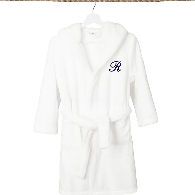 Linum Home Textiles Personalized Kids Bathrobe Unisex Long Sleeve Long Length Robe