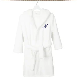 Linum Home Textiles Personalized Kids Bathrobe Unisex Long Sleeve Long Length Robe