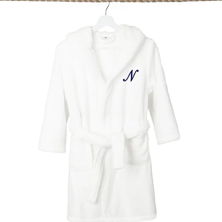 Linum Home Textiles Personalized Kids Bathrobe Unisex Long Sleeve Long Length Robe
