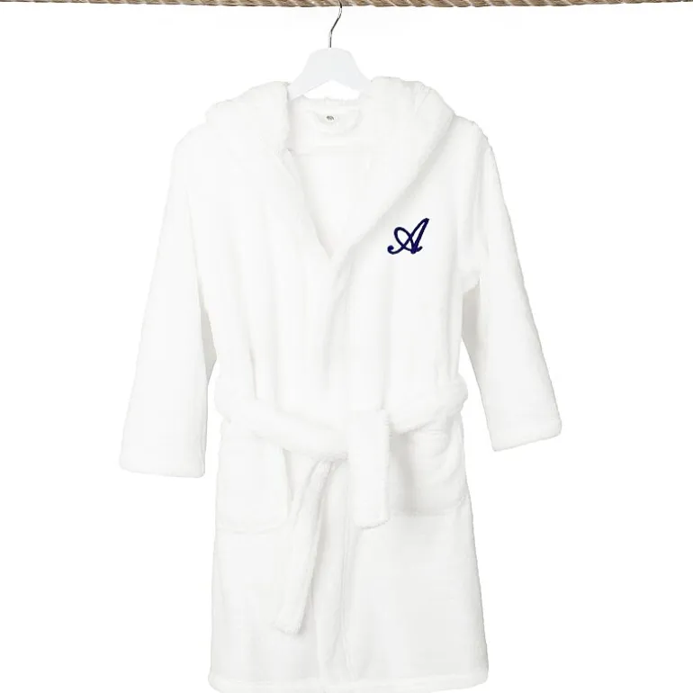 Linum Home Textiles Personalized Kids Bathrobe Unisex Long Sleeve Long Length Robe