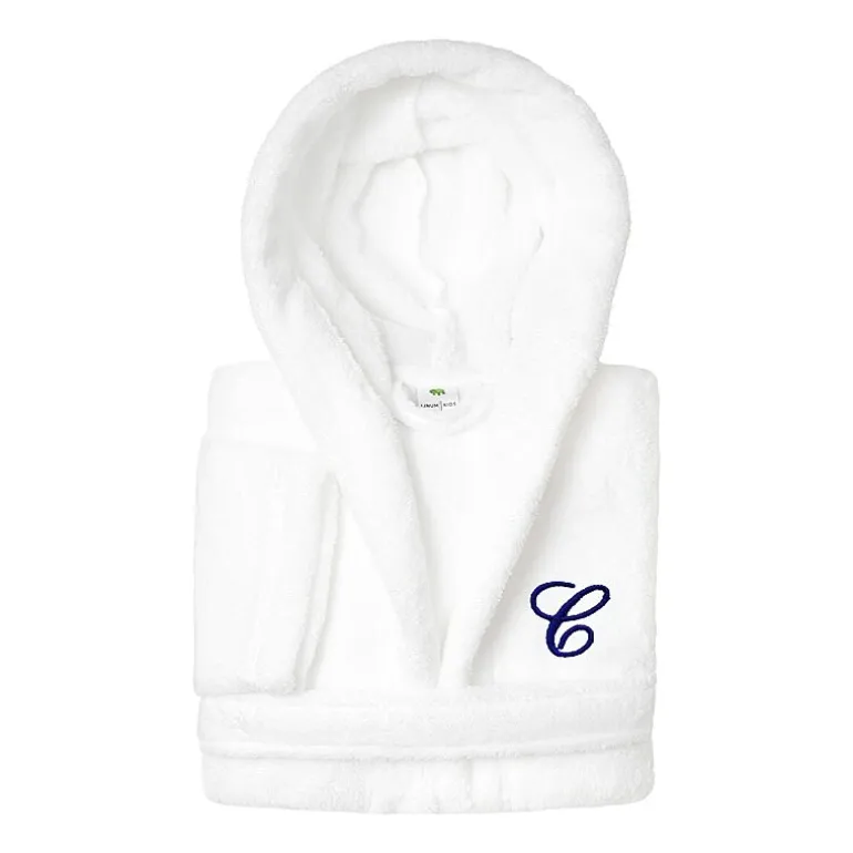 Linum Home Textiles Personalized Kids Bathrobe Unisex Long Sleeve Long Length Robe