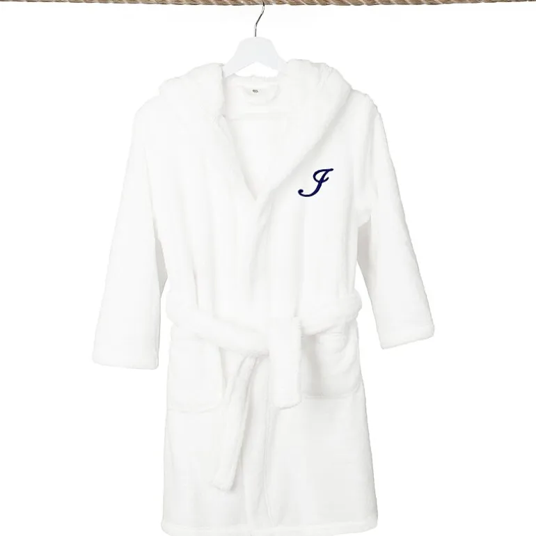 Linum Home Textiles Personalized Kids Bathrobe Unisex Long Sleeve Long Length Robe
