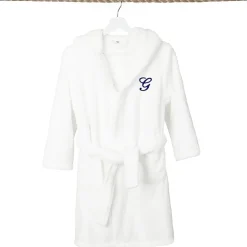 Linum Home Textiles Personalized Kids Bathrobe Unisex Long Sleeve Long Length Robe