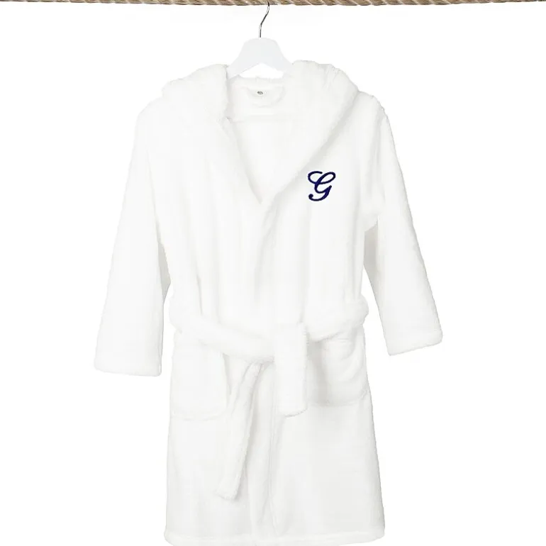 Linum Home Textiles Personalized Kids Bathrobe Unisex Long Sleeve Long Length Robe