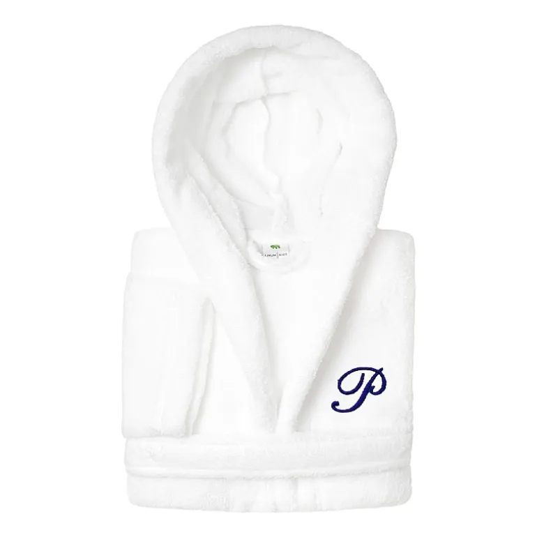 Linum Home Textiles Personalized Kids Bathrobe Unisex Long Sleeve Long Length Robe