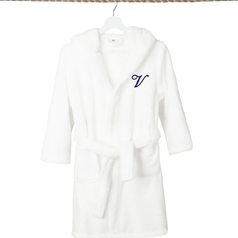 Linum Home Textiles Personalized Kids Bathrobe Unisex Long Sleeve Long Length Robe