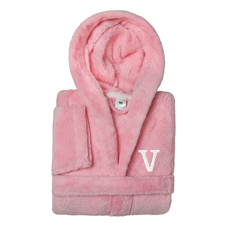 Linum Home Textiles Personalized Kids Bathrobe Unisex Long Sleeve Long Length Robe