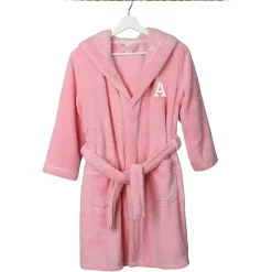Linum Home Textiles Personalized Kids Bathrobe Unisex Long Sleeve Long Length Robe