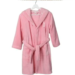 Linum Home Textiles Personalized Kids Bathrobe Unisex Long Sleeve Long Length Robe
