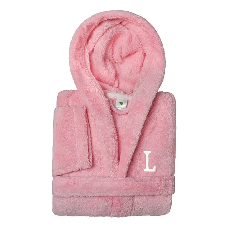 Linum Home Textiles Personalized Kids Bathrobe Unisex Long Sleeve Long Length Robe