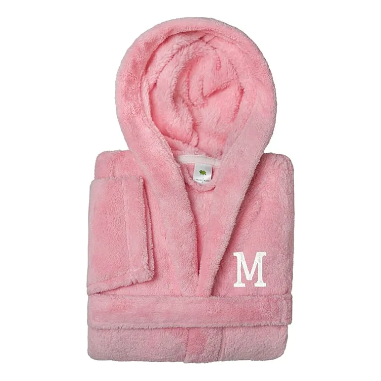 Linum Home Textiles Personalized Kids Bathrobe Unisex Long Sleeve Long Length Robe