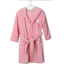 Linum Home Textiles Personalized Kids Bathrobe Unisex Long Sleeve Long Length Robe