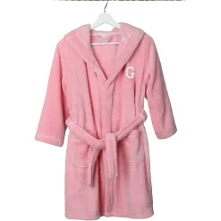 Linum Home Textiles Personalized Kids Bathrobe Unisex Long Sleeve Long Length Robe