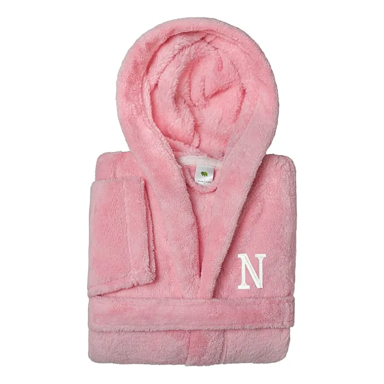 Linum Home Textiles Personalized Kids Bathrobe Unisex Long Sleeve Long Length Robe