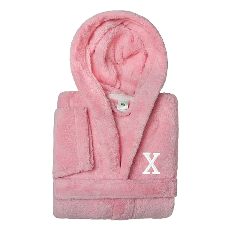 Linum Home Textiles Personalized Kids Bathrobe Unisex Long Sleeve Long Length Robe