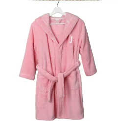 Linum Home Textiles Personalized Kids Bathrobe Unisex Long Sleeve Long Length Robe