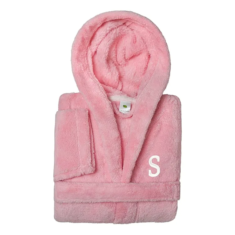 Linum Home Textiles Personalized Kids Bathrobe Unisex Long Sleeve Long Length Robe