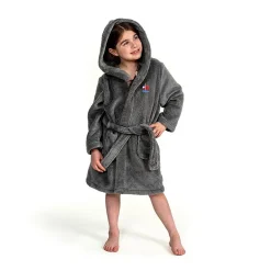 Linum Home Textiles Plush Boat Kids Bathrobe Unisex Long Sleeve Long Length Robe