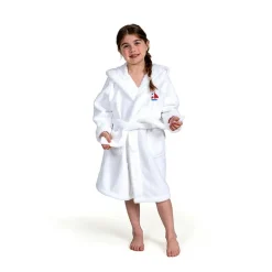 Linum Home Textiles Plush Boat Kids Bathrobe Unisex Long Sleeve Long Length Robe