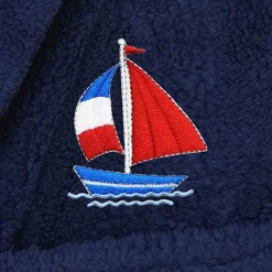 Linum Home Textiles Plush Boat Kids Bathrobe Unisex Long Sleeve Long Length Robe