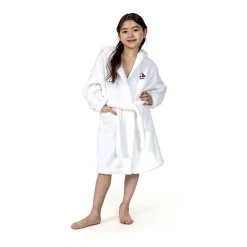 Linum Home Textiles Plush Boat Kids Bathrobe Unisex Long Sleeve Long Length Robe