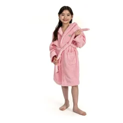 Linum Home Textiles Plush Cheetah Crown Little & Big Girls Long Sleeve Bathrobe