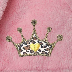 Linum Home Textiles Plush Cheetah Crown Little & Big Girls Long Sleeve Bathrobe