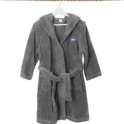 Linum Home Textiles Plush Crown Little & Big Girls Long Sleeve Bathrobe