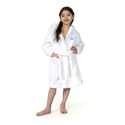 Linum Home Textiles Plush Crown Little & Big Girls Long Sleeve Bathrobe