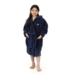 Linum Home Textiles Plush Crown Little & Big Girls Long Sleeve Bathrobe