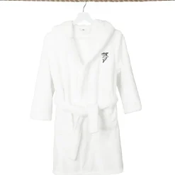 Linum Home Textiles Plush Shark Kids Bathrobe Unisex Long Sleeve Long Length Bathrobe