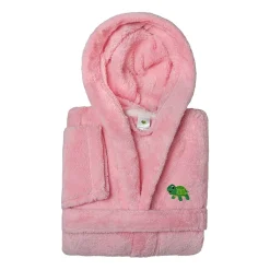 Linum Home Textiles Plush Turtle Kids Bathrobe Unisex Long Sleeve Long Length Robe