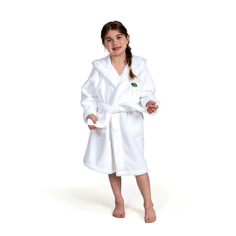 Linum Home Textiles Plush Turtle Kids Bathrobe Unisex Long Sleeve Long Length Robe